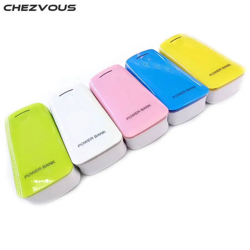 

CHEZVOUS DIY 5V USB Power Bank 18650 Battery Box Cell Phone Charger Shell Case for iphone 5s 4 Universal Hot Sale