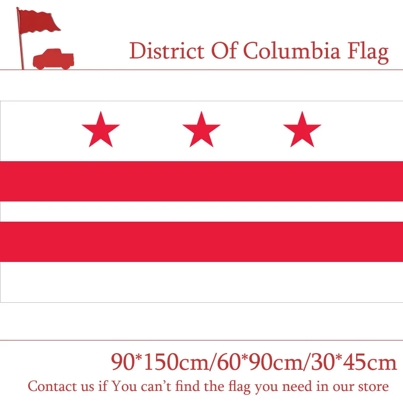 

3x5ft District Of Columbia Territorial And Commonwealth Flag The United States U.S. 90*150cm 60*90cm 30*45cm Car Flag Decoration