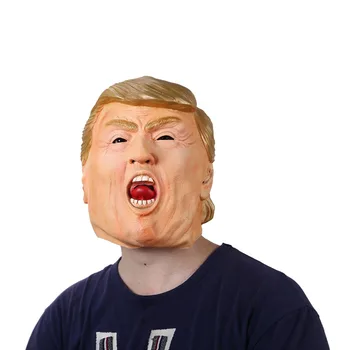 

Halloween Realistic Latex Masquerade Carnival Masks Donald Trump Mask Costume Adults Head Billionaire Presidential Celebrity