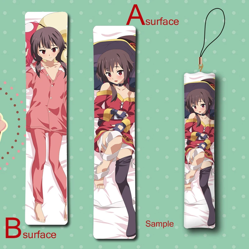 

KonoSuba God's Blessing on This Wonderful World! Megumin Cute Anime Mini Dakimakura Keychain Pillow Hanging Ornament Phone Strap