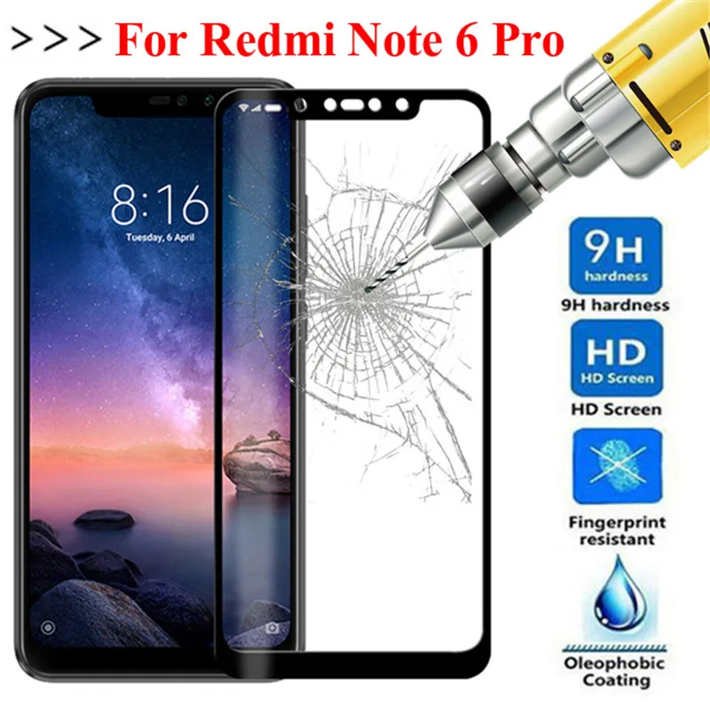 Защитное стекло для Xiaomi Redmi Note 6 Pro, Защитная пленка для Xiaomi Redmi 6 Pro, защитное закаленное стекло для экрана Redmi Note 6 Pro