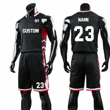 Новые баскетбольные майки из Джерси Набор adlut баскетбольные майки тренировочная команда униформа мужские карманы DIY баскетбольные майки Индивидуальные