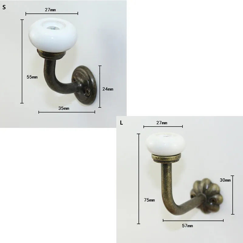 Настенные двери сплава крючки с керамической для шляп пальто одежда вешалки для полотенец, аксессуары для ванной комнаты крючки, мебельная фурнитура, 1 шт