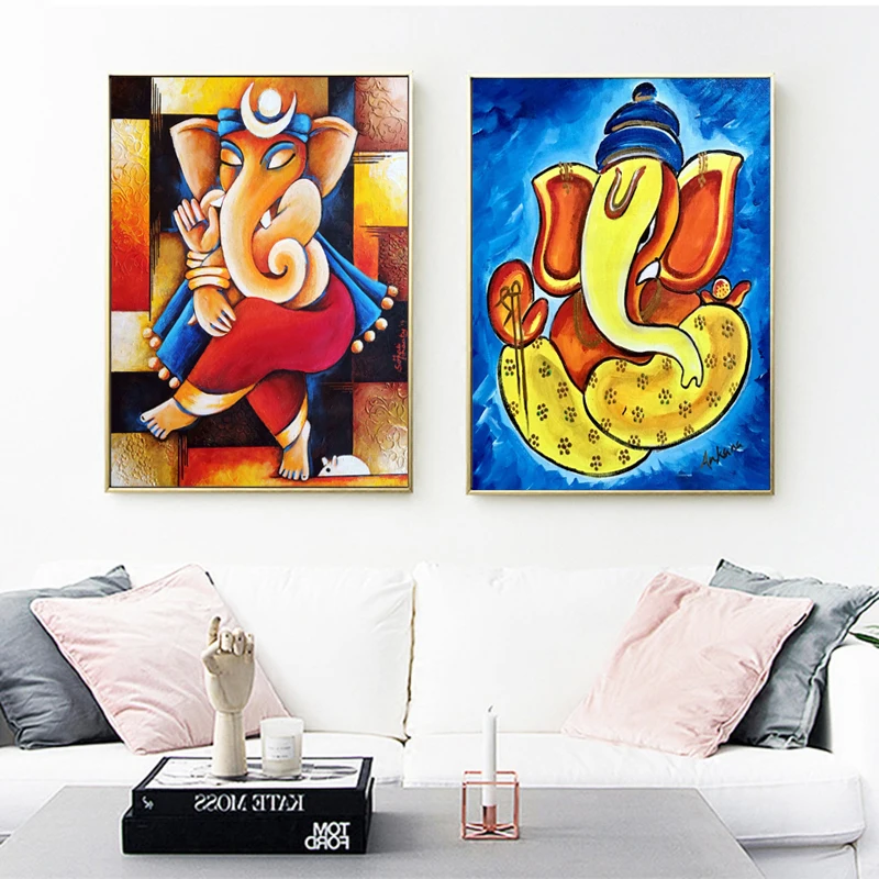 RELIABLI арт Tamatina Господа Ганеша Картины Wall ART Для Гостиная современного искусства