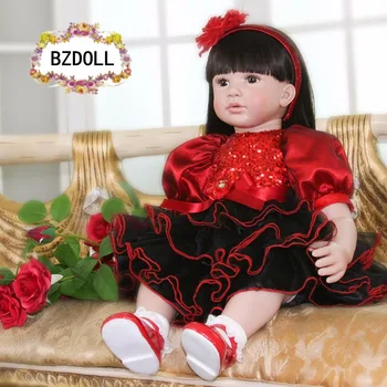

60cm Silicone Vinyl Reborn Baby Doll Toy For Girl Princess Toddler Alive Bebe Doll Child Birthday Gift Boneca Brinquedo