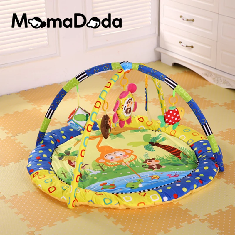 Lowest Price Cotton Play Gym Mat With Rack Baby Play Mats Educational Carpet Soft Puzzle Mat Game Blanket Pad Baby Toys Musical Crawling Mat