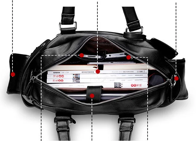 Многофункциональная Мужская Натуральная кожа дорожная сумка с заклепками из воловьей кожи Повседневная Уличная вместительная сумка на плечо для багажа D415