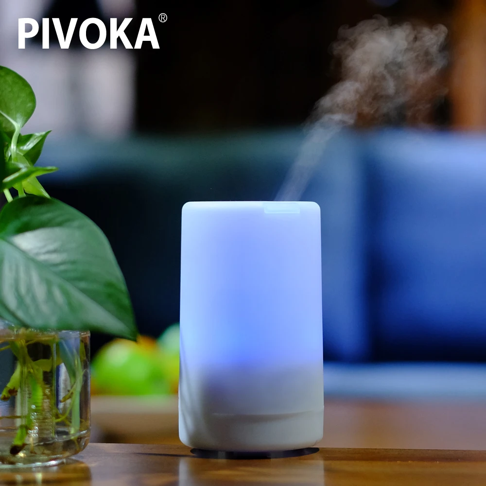 PIVOKA Electric Aroma Essential Oil Diffuser Ultrasonic Air Humidifier Grain Aromatherapy Essential Oil Cool Mist Humidifier