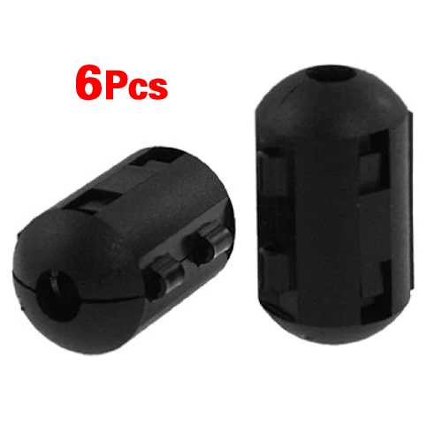 

Best selling 6 Pcs Clip On EMI RFI Noise Ferrite Core Filter for 5mm Cable