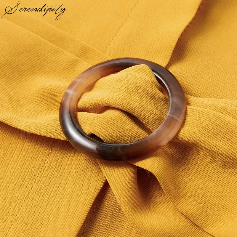 Женское платье в полоску с V образным вырезом на пуговицах|Платья| |