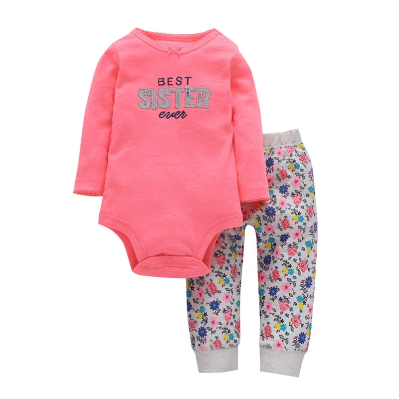 Bebê das Crianças Conjuntos de Longo sleeved Bonito dos Desenhos Animados de Algodão Casuais 2 Ternos Roupas Macacão Calças Roupas Infantis Meninas Conjunto 11 roupas de manga comprida ternos bonito dos