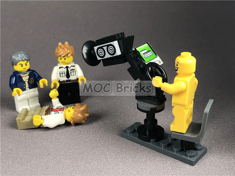 Набор кубики MOC DIY TV Camera on Boom с стулом и регулируемым расположением развивающие