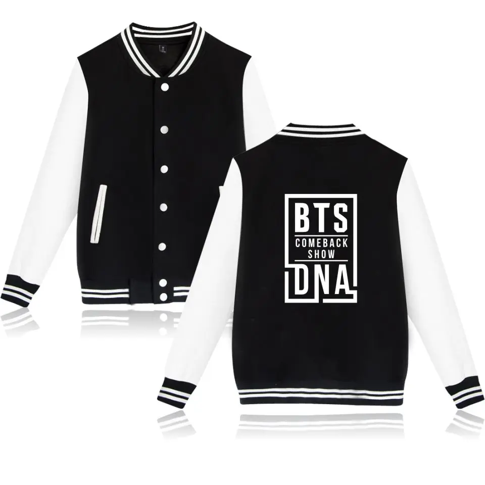 Новое поступление BTS ДНК куртка мода Стиль любить себя Костюмы забавные Бейсбол