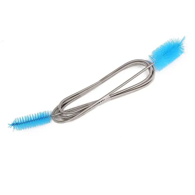 Flexible Double Ended Aquarium Water Hose Pipe Cleaning Brush (Sky Blue