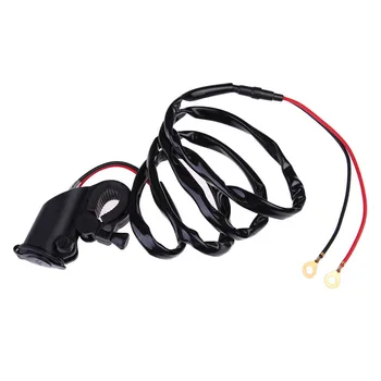 

Professional Dual USB Transformers 1A 2.1A Motorcycle Cigarette Charging Fixed on the steering wheel For Phone AA
