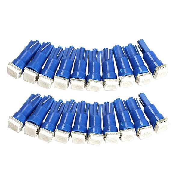 

10pcs 12V T5 5050 SMD Car Instrument Panel Dash Dashboard Lights Wedge Side Lamp Turn Tail Backup LED Bulbs