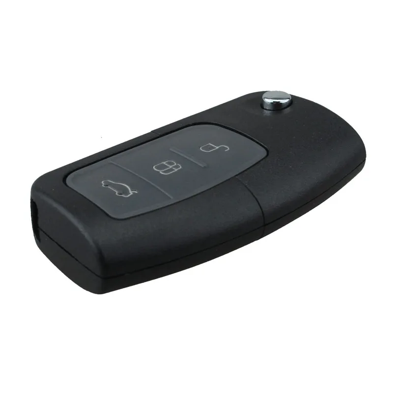 

4D63 Chip 3 Buttons Replacement Flip Folding Remote Control Key For Ford Focus Fiesta 2013 Fob Case With HU101 Blade