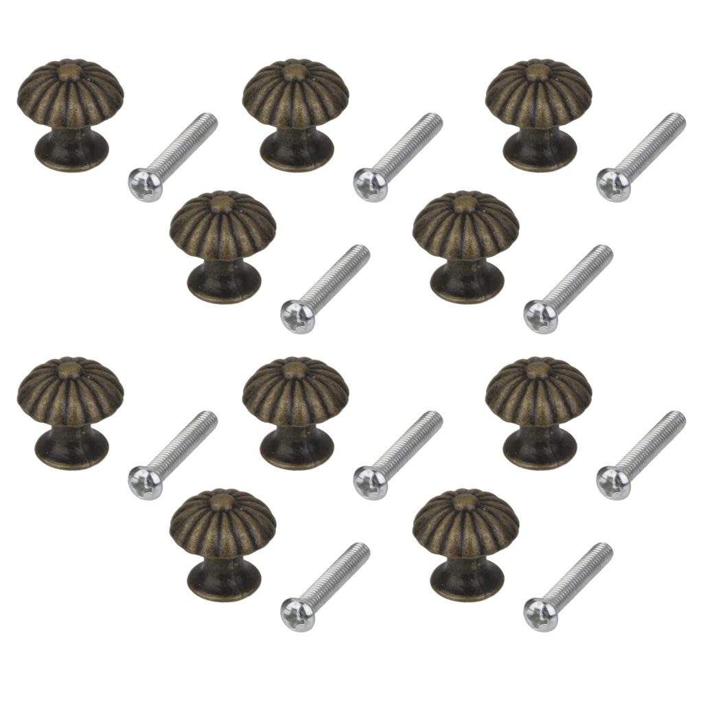 10Pcs Antique Bronze Kitchen Cabinet Drawer Knobs Dresser Cupboard Wardrobe Furniture Pulls Handle Wooden Box Jewelry Box Knobs