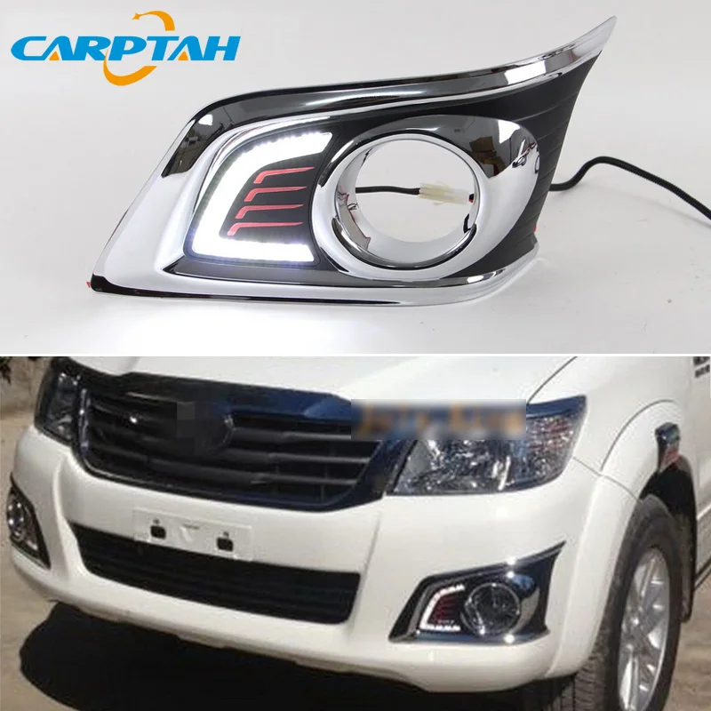 Светодиодный дневной светильник для Toyota Hilux Vigo 2012 2013 2014 Водонепроницаемый