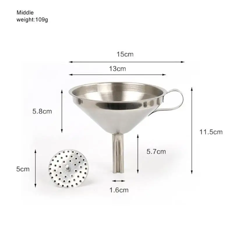 Функциональные сита из нержавеющей стали, кухонный масляный мед, воронка, съемный фильтр/фильтр для парфюма, жидкая вода, инструменты
