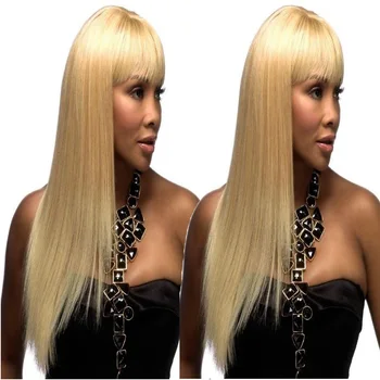 

#613 Blonde Wigs Silky Straight Brazilian Remy Human Hair Full Lace Wig 613 Full Lace Human Hair Wigs Pre Plucked Hairline