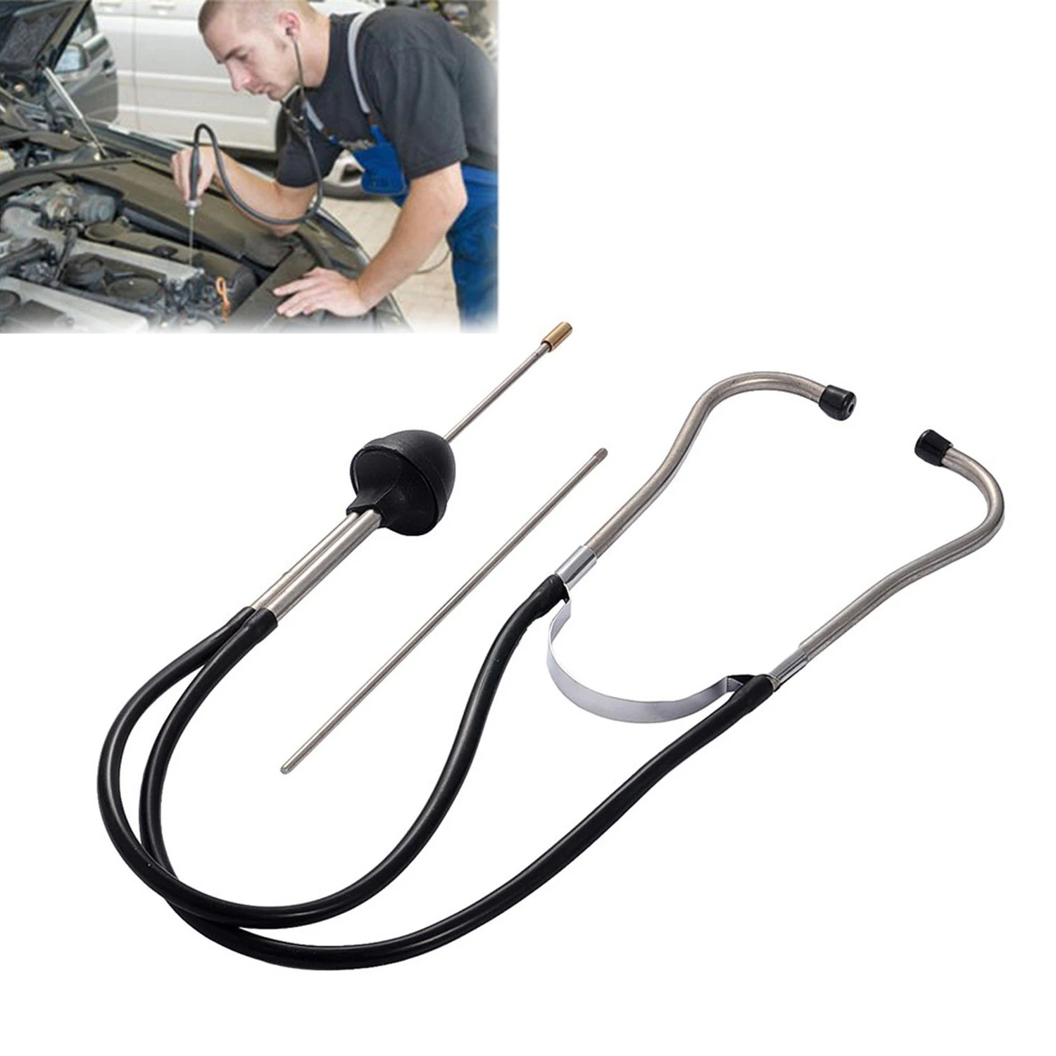 

Car Engine Abnormal Noise Stethoscope Hearing Diagnostic Tool Block Detector Noise Monitor Repair tool Engine Analyzer 2019