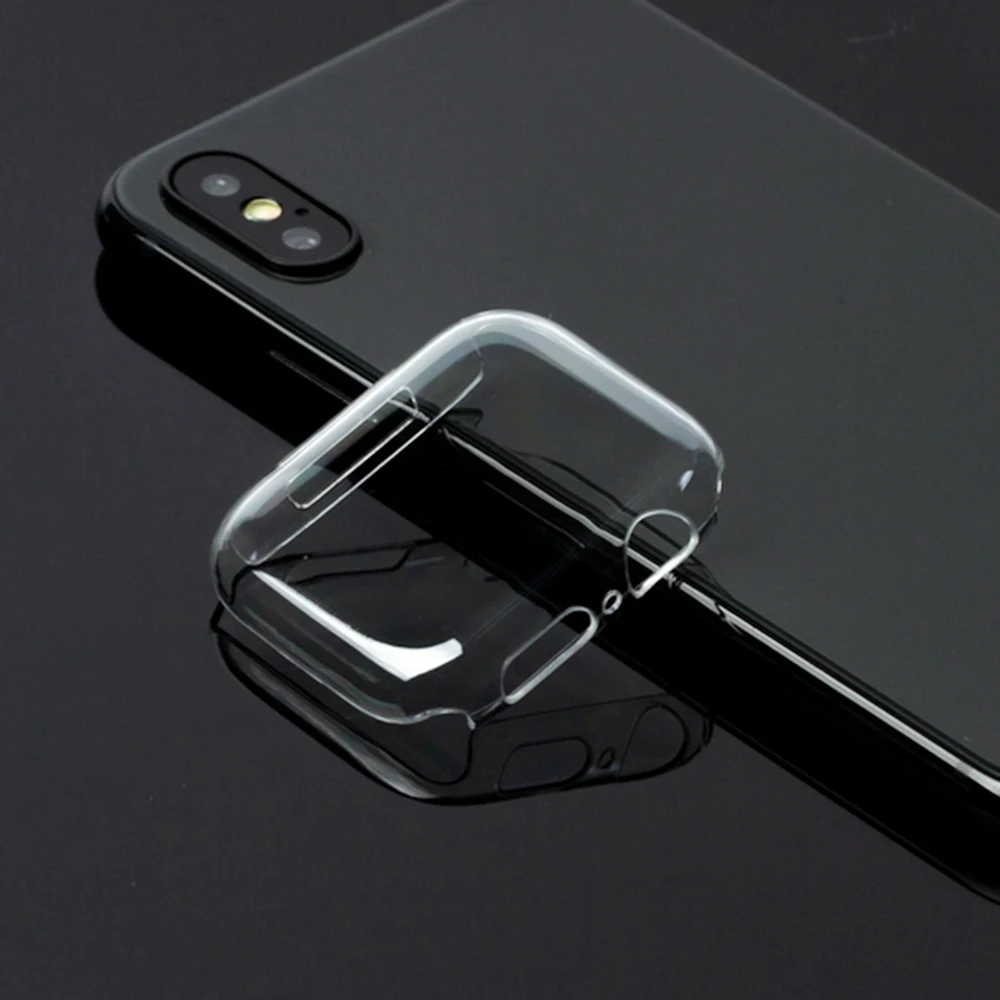 

2pc Watch Cover Case for Apple Watch Series 4 3 2 1 Band Case 40mm 44mm Slim PC Case Soft Clear Protector for IWatch 4 42mm 38mm