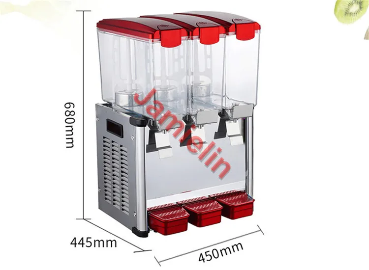 Jamielin трехцилиндровый напиток контейнер 9L* 3 производственный аппарат для розлива сока прохладный и смешивания холодной горячий напиток машина