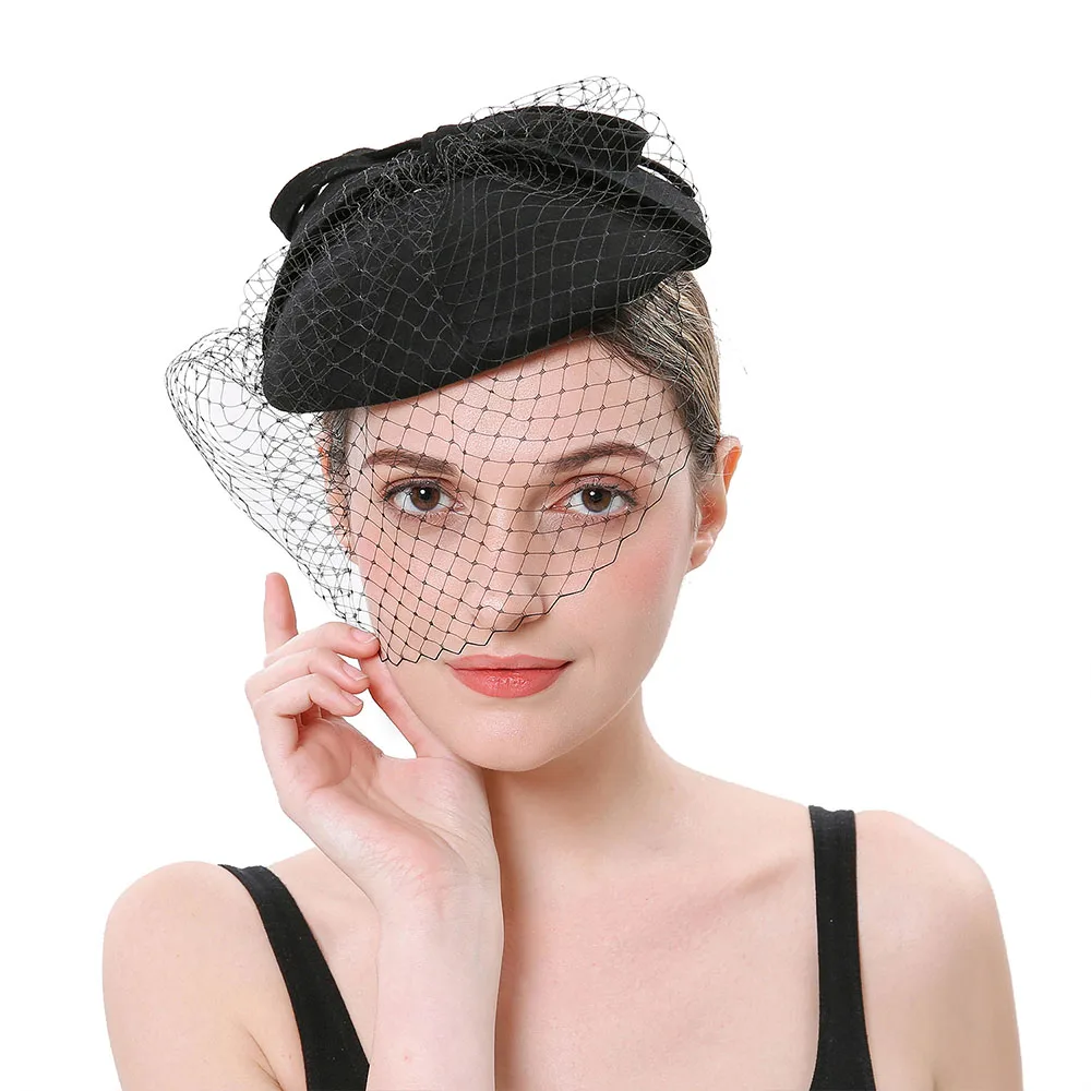 Fs Wool Fascinator Pillbox Hat With 