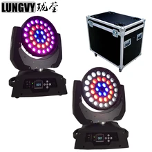 2 шт./партия упаковочный кофр Гуанчжоу, светодиодные движущиеся головки 36x18 Вт Led Zoom Moving Head Dj вечерние ночной клуб сценический свет