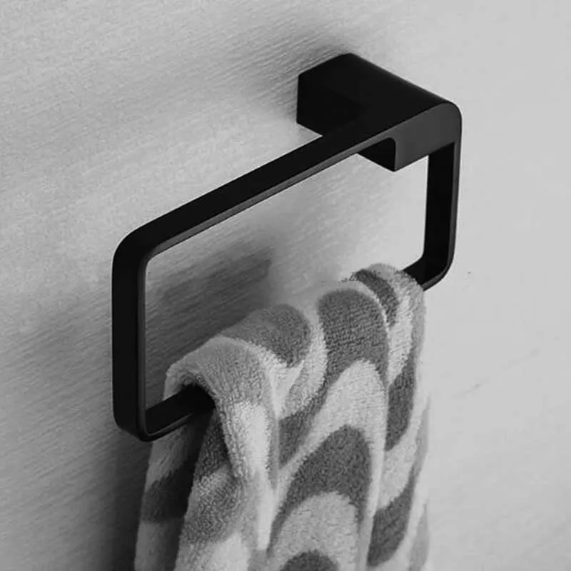 matte black hand towel ring