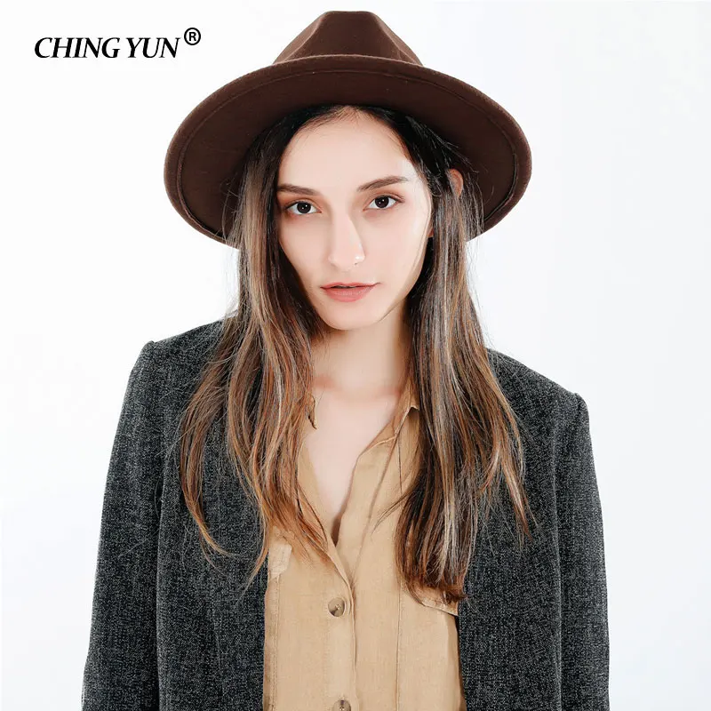 

CHING YUN Brand Winter Autumn Imitation Woolen Women Men Ladies Fedoras Top Jazz Hat European American Round Caps Bowler Hats
