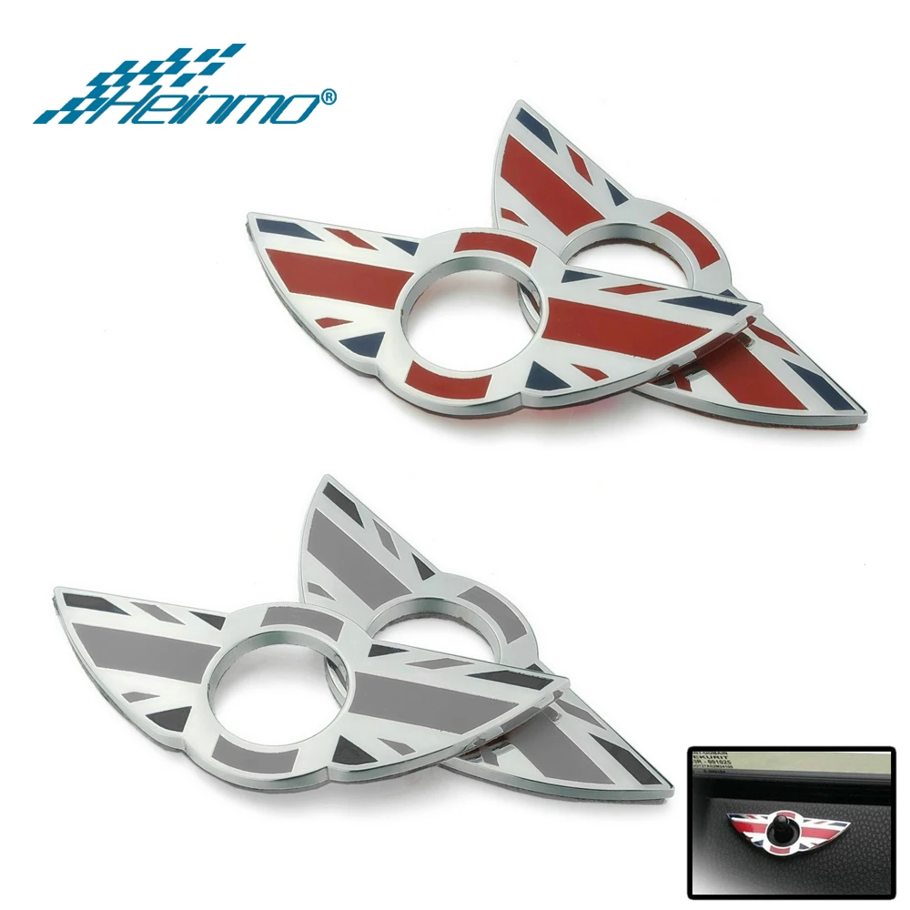 

For MINI Clubman Door Lock Pin Wing Decoration Sticker For MINI Cooper R56 R53 R55 R57 R58 R59 F55 F56 Car Styling Accessories
