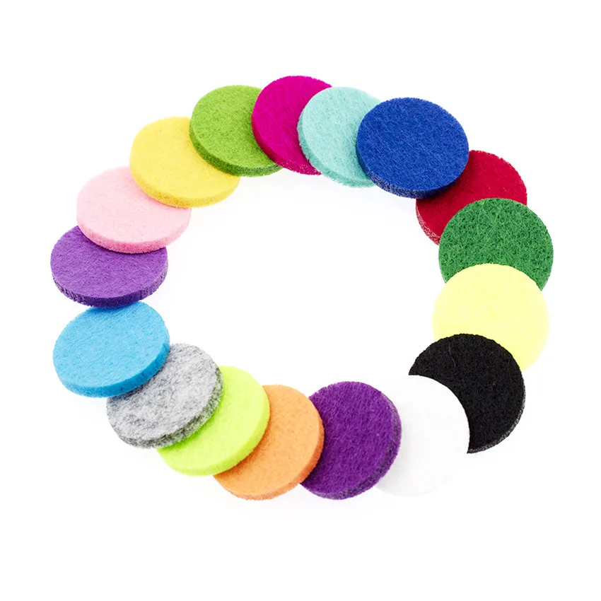 

New Arrival 20pcs/lot Aroma Felt Pads 22.5mm Fit for 30mm Essential Oil Car Diffuser Perfume Locket Jewelry Findings