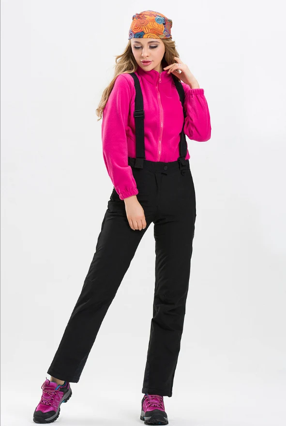 Women Ski Pants Outdoor Sports High Quality Suspenders Windproof