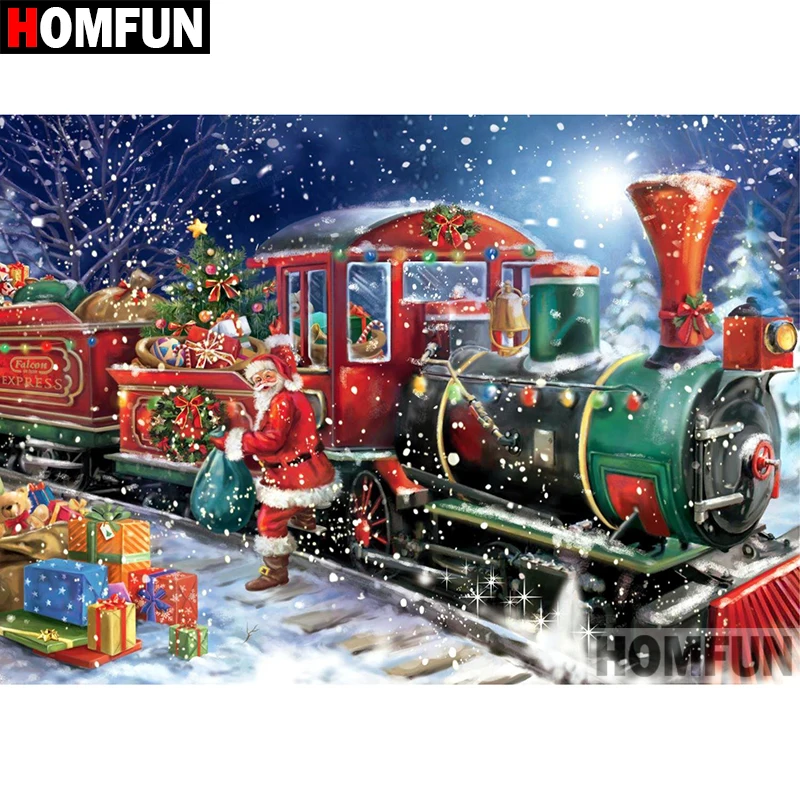

HOMFUN 5D DIY Diamond Painting Full Square/Round Drill "Christmas gift" 3D Embroidery Cross Stitch gift Home Decor A00929
