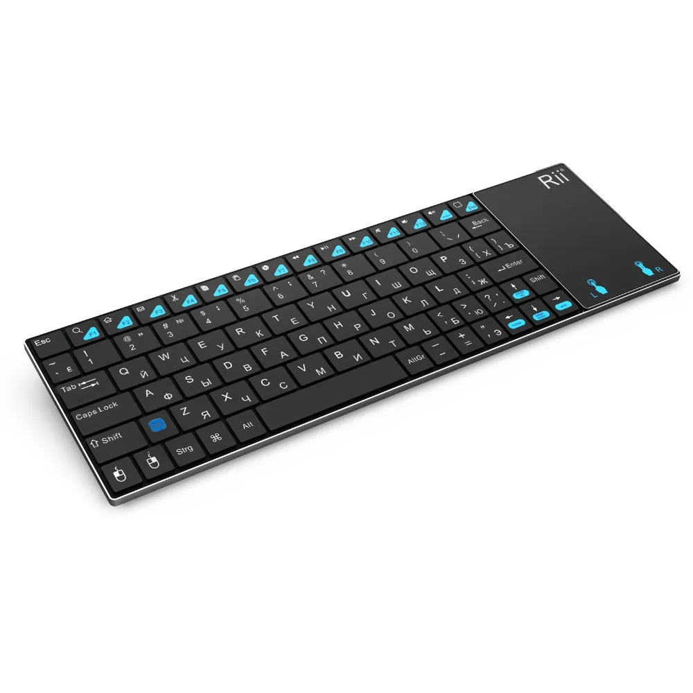 Русская клавиатура Rii mini i12 беспроводная с тачпадом мышь мини ПК Teclado для планшета