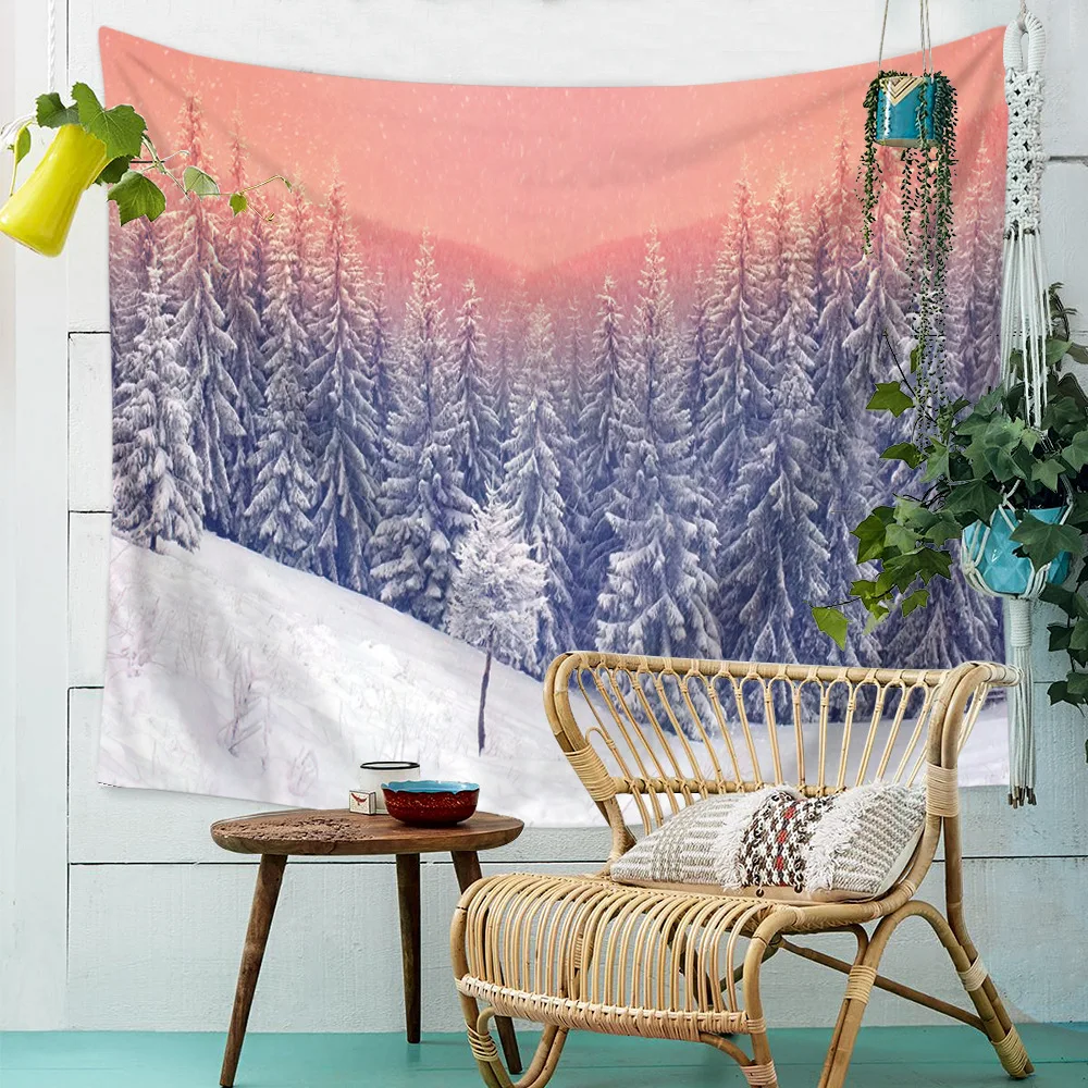 

Natural Forest Mountain Landscape Tapestry Hanging Cloth Wall Hanging Beach Towel Beach Picnic Throw Rug Blanket Travel Mat
