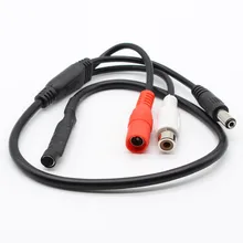 2 шт. мини аудио CCTV Микрофон Кабель камера Микрофон RCA выход устройство для системы безопасности