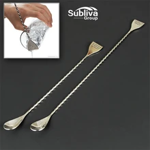 Барная ложка из нержавеющей стали в японском стиле, лучший бармен, рождественский подарок, бар с фильтром, 400 мм