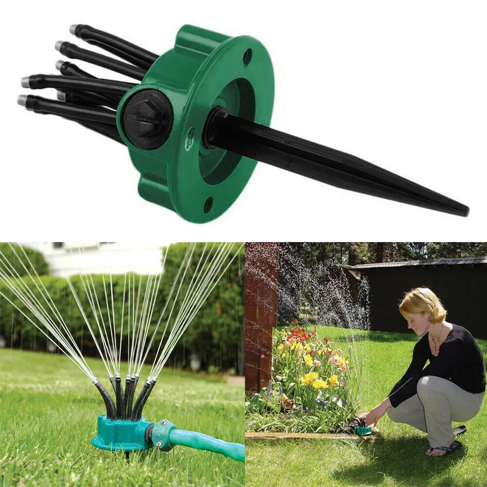 360° Flexible Water Sprayer Lawn Grass Sprinkler Head Garden Yard Watering Tool