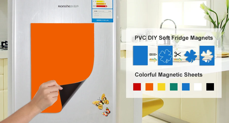 Colorful Fridge Rubber Magnets Soft Magnetic Sheet Labels Home Office School Used For Labels_01