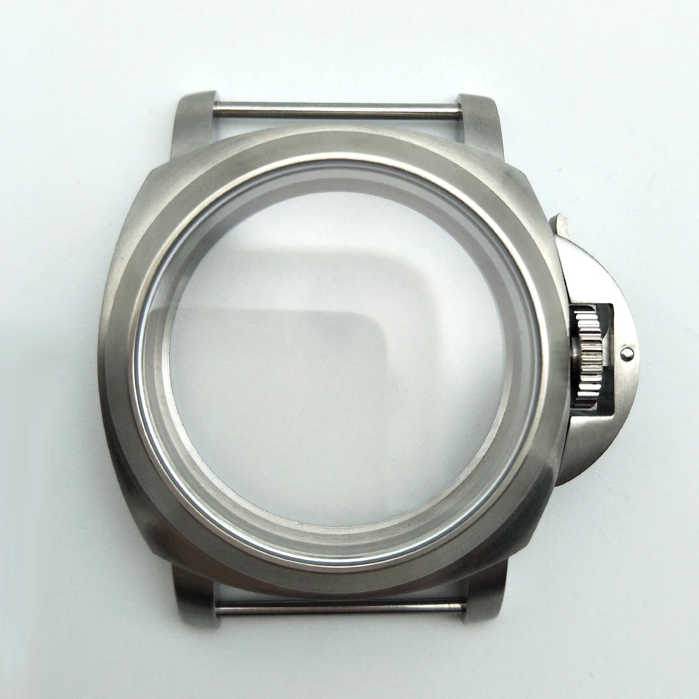Часы Parnis серебро 44 мм матовый корпус из нержавеющей стали для 6497/6498 движения p44-2