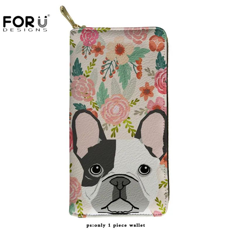 FORUDESIGNS/Новинка, Модный женский длинный кошелек, шнауцер, цветочный ...