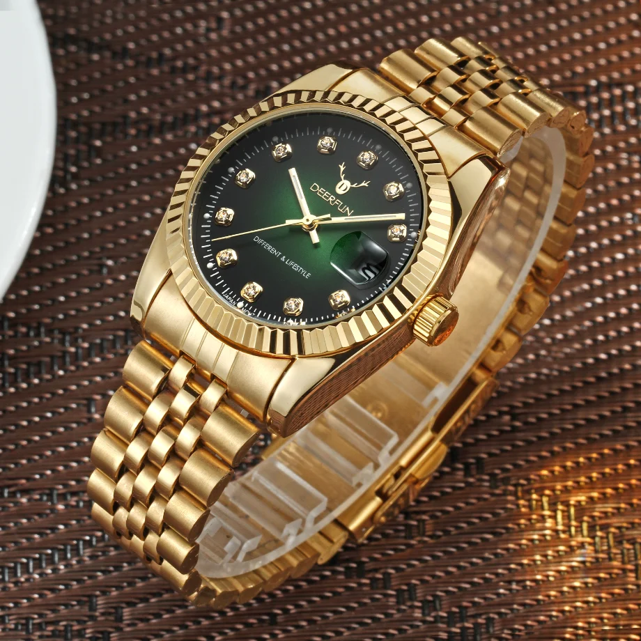 Кварцевые часы для мужчин, женские модные мужские часы с золотым ремешком, Топ бренд, роскошные мужские наручные часы, мужские часы Hodinky Relogio Masculino - Цвет: as photo