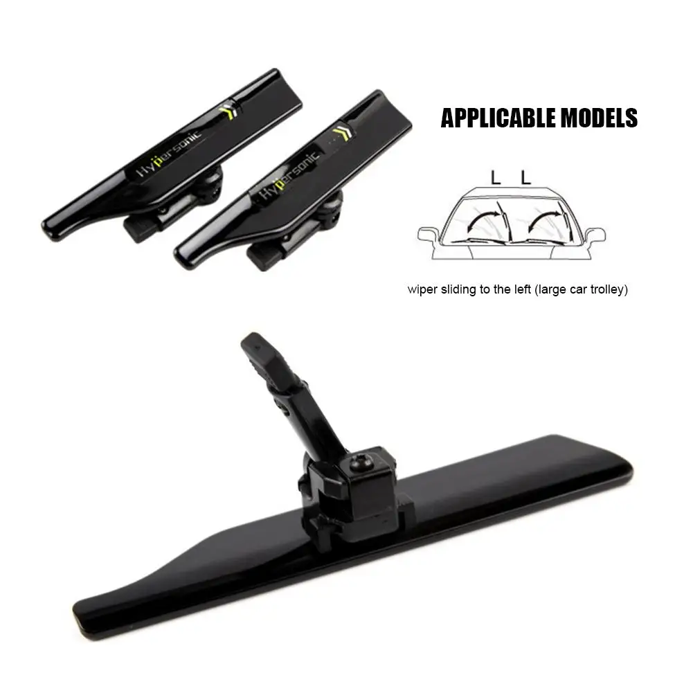 2 Pcs Hypersonic Black Wiper Stand Windshield Wiper Wing Windshield Wiper Blade Spoiler Mate Wing Auto Car Tool Accessories