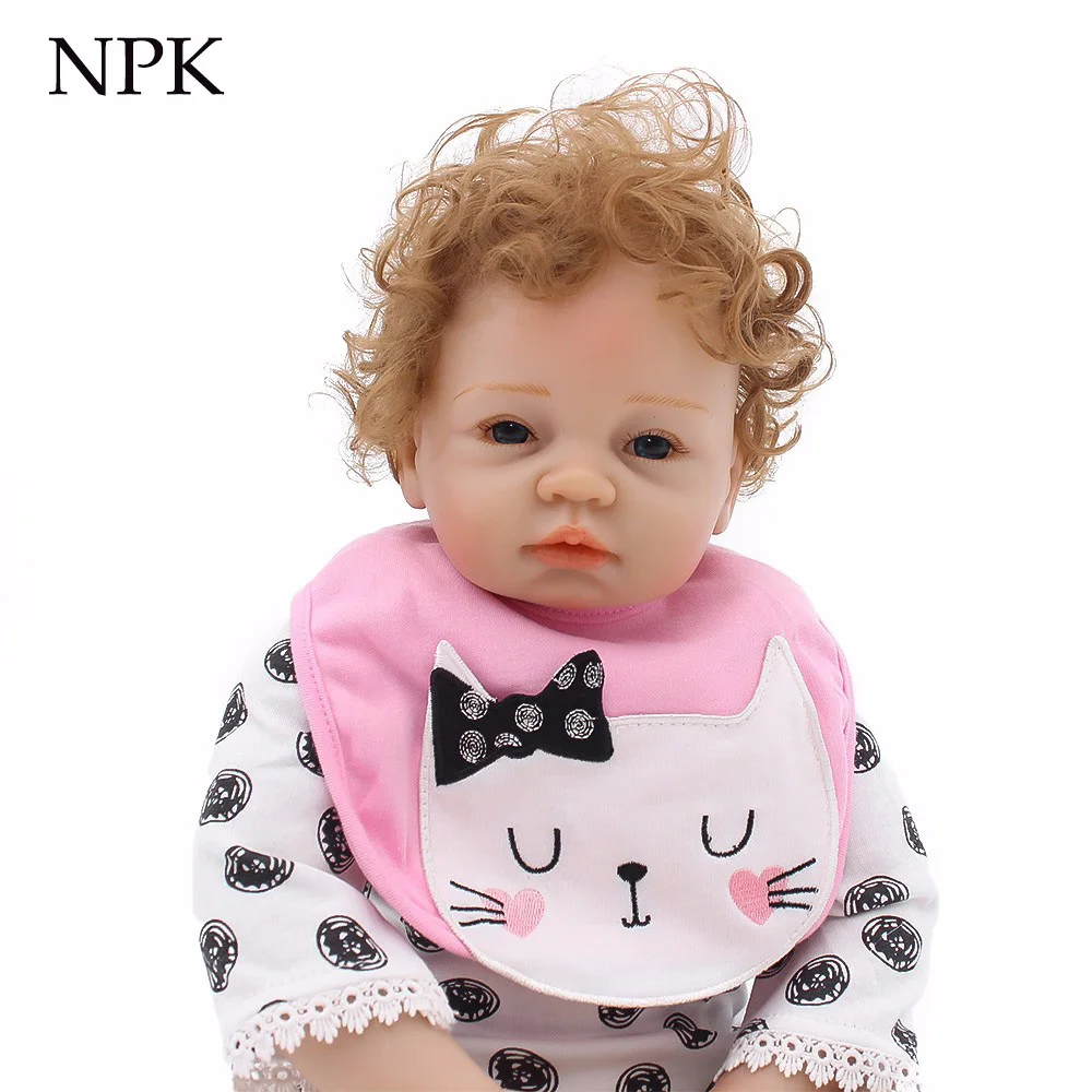 NPK 20 дюймов 53 см Силиконовые конечности Reborn Baby Doll Мягкий силикон Reborn Baby Dolls винил PP Хлопок Реалистичная кукла тело