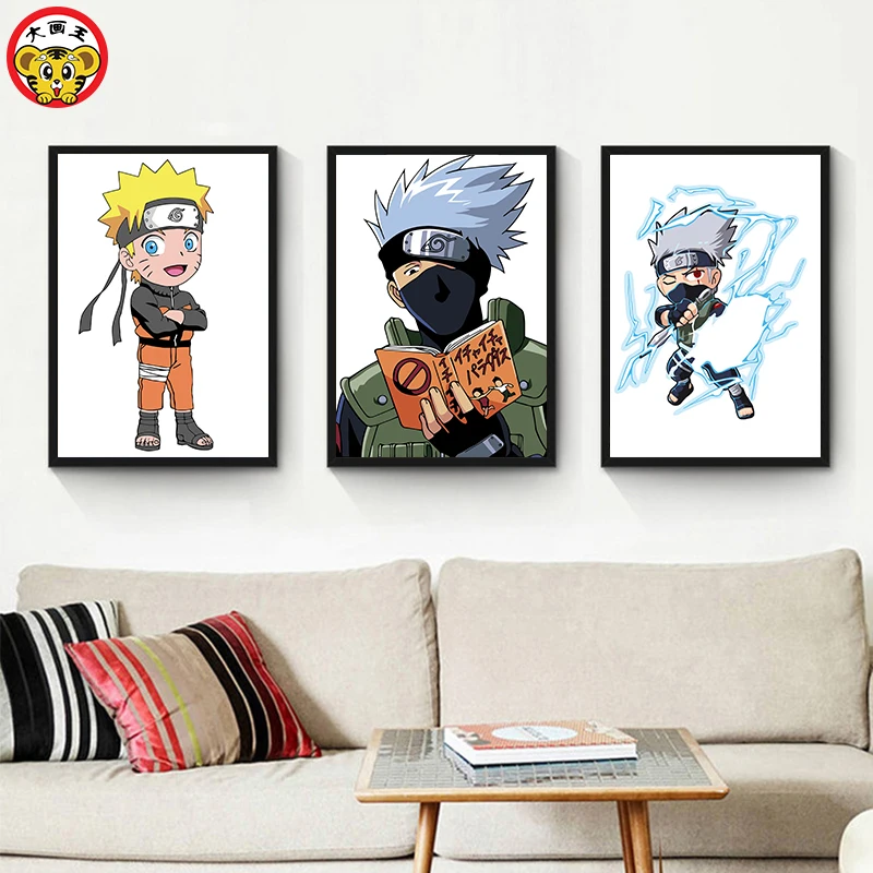 

painting by numbers art paint by number Kakashi and Naruto home decoration painting big painting king DIY digital painting hand-