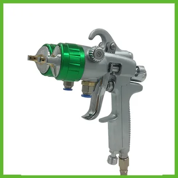 Best SAT1189 Professional Double Nozzle Spray Gun For Car Painting Wall Painting Furniture Painting Tools