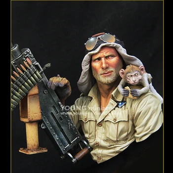 

DIY 1/10 BUST Resin Figure Model Kit Character British Gunner Model Soldier X72